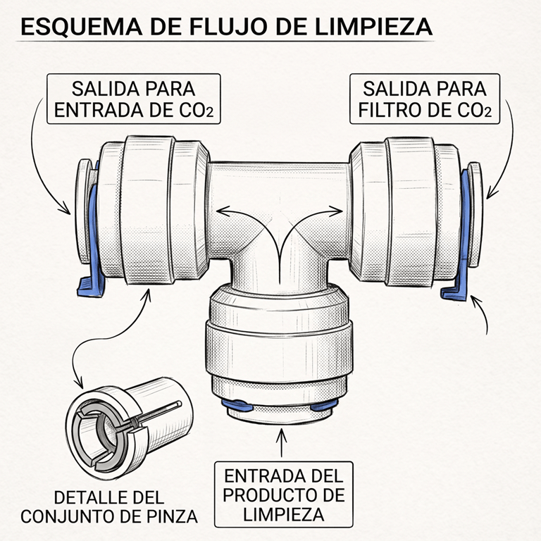 Conexión T de Limpieza